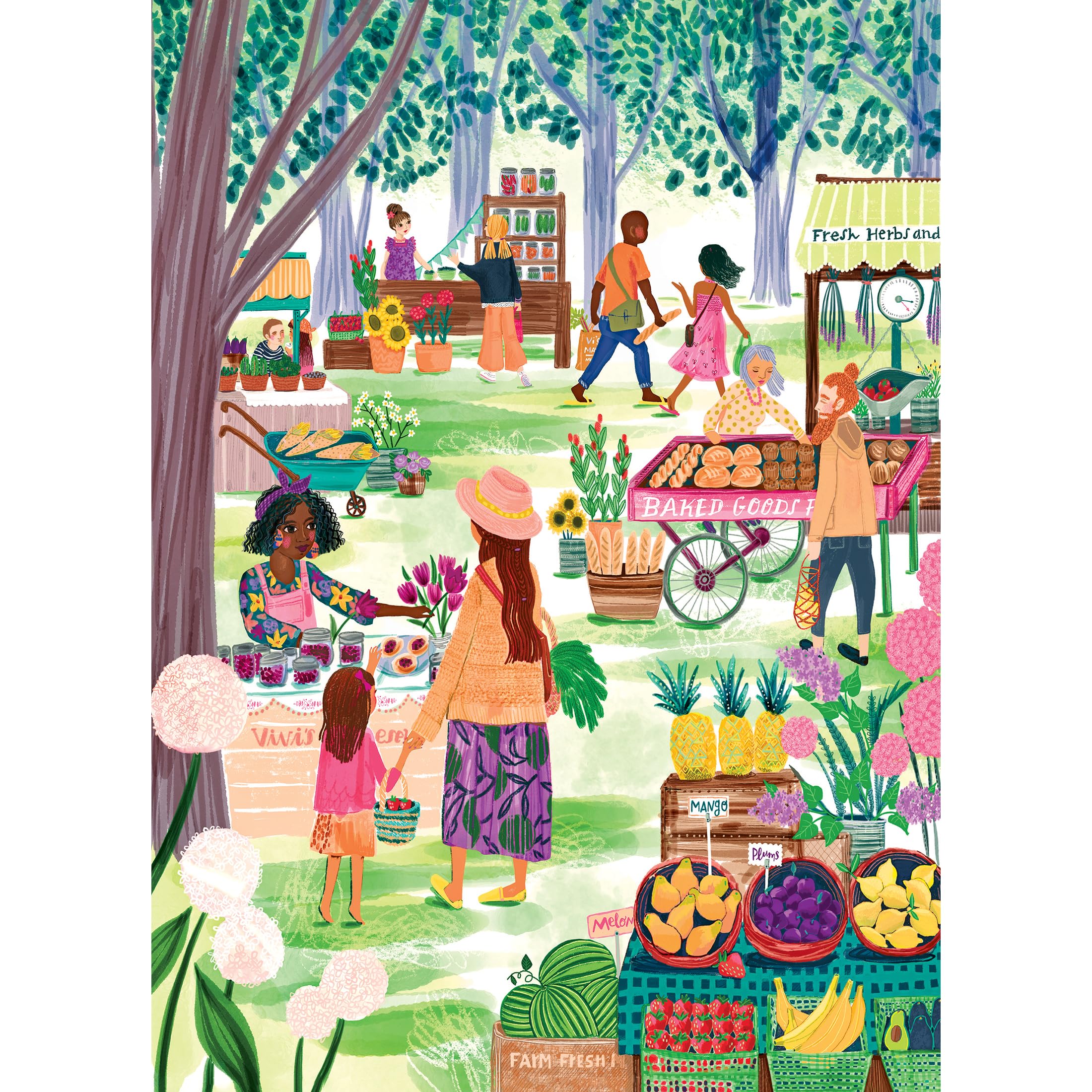 Amazon.com: RoseArt - Soft Touch - Farmer's Market - 1000 Piece